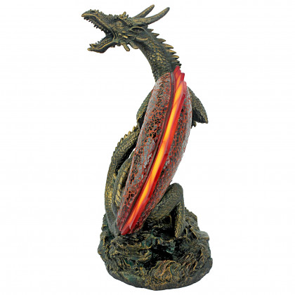Toscano - Viper the Serpent Dragon Illuminated Mosaic Sculpture
