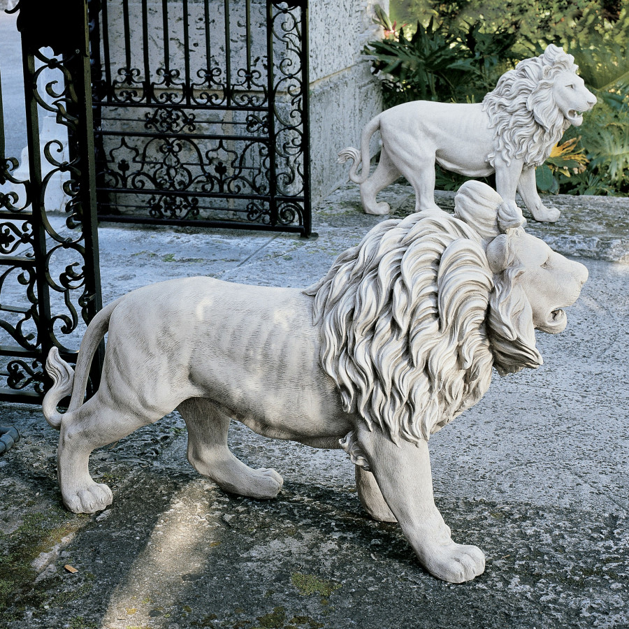 Toscano - Regal Lion Sentinels of Grisham Manor Statue Right and Left Set