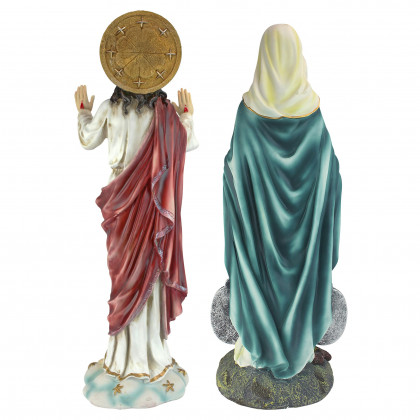 Toscano - Set of 2 Italian-Style Devotional Art Jesus and Mary Sculptures