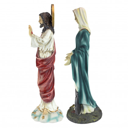 Toscano - Set of 2 Italian-Style Devotional Art Jesus and Mary Sculptures