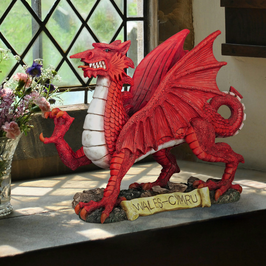 Toscano - The Red Welsh Dragon Statue Collection in Medium