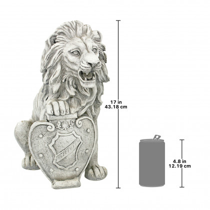 Toscano Roaring Beasts of Castello di Rocca Lion Sentinel Statue - Right Paw Up