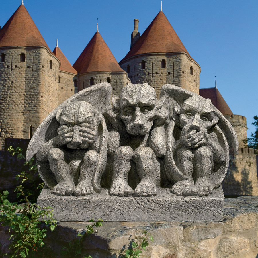 Toscano - SeeHearSpeak No Evil Gargoyle Trio Statue