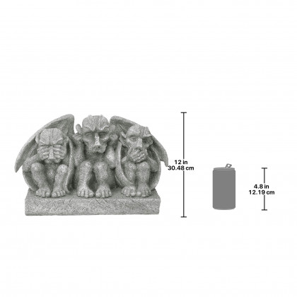 Toscano - SeeHearSpeak No Evil Gargoyle Trio Statue