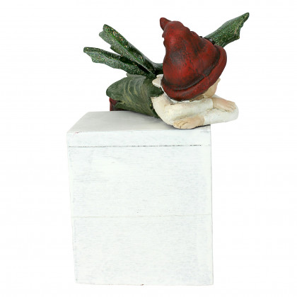 Toscano Santa Christmas Elves Shelf Sitter Statue - Elijah
