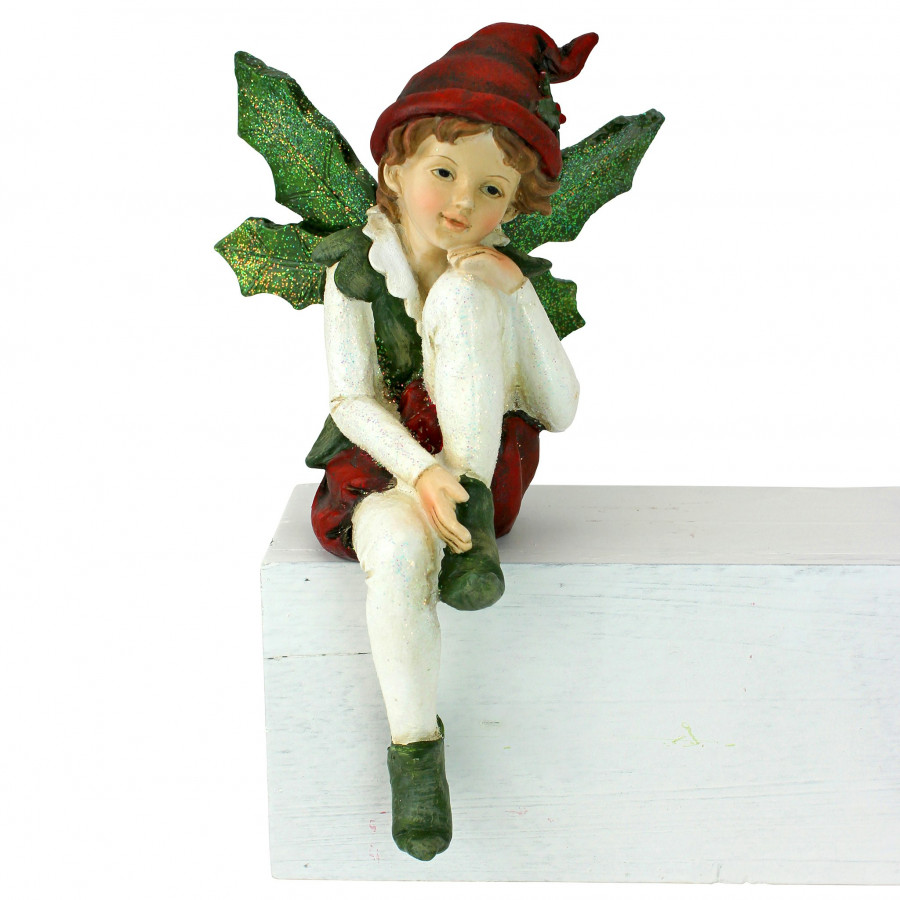 Toscano Santa Christmas Elves Shelf Sitter Statue - Emmanuel
