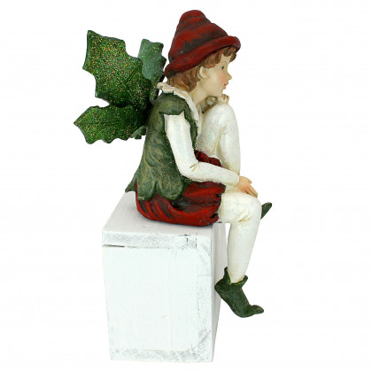 Toscano Santa Christmas Elves Shelf Sitter Statue - Emmanuel