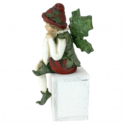 Toscano Santa Christmas Elves Shelf Sitter Statue - Emmanuel