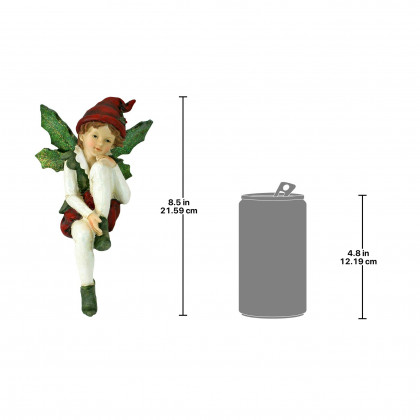 Toscano Santa Christmas Elves Shelf Sitter Statue - Emmanuel