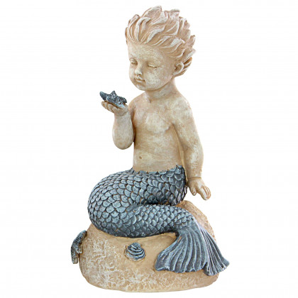 Toscano - Jewels of the Deep Merman Boy Statue