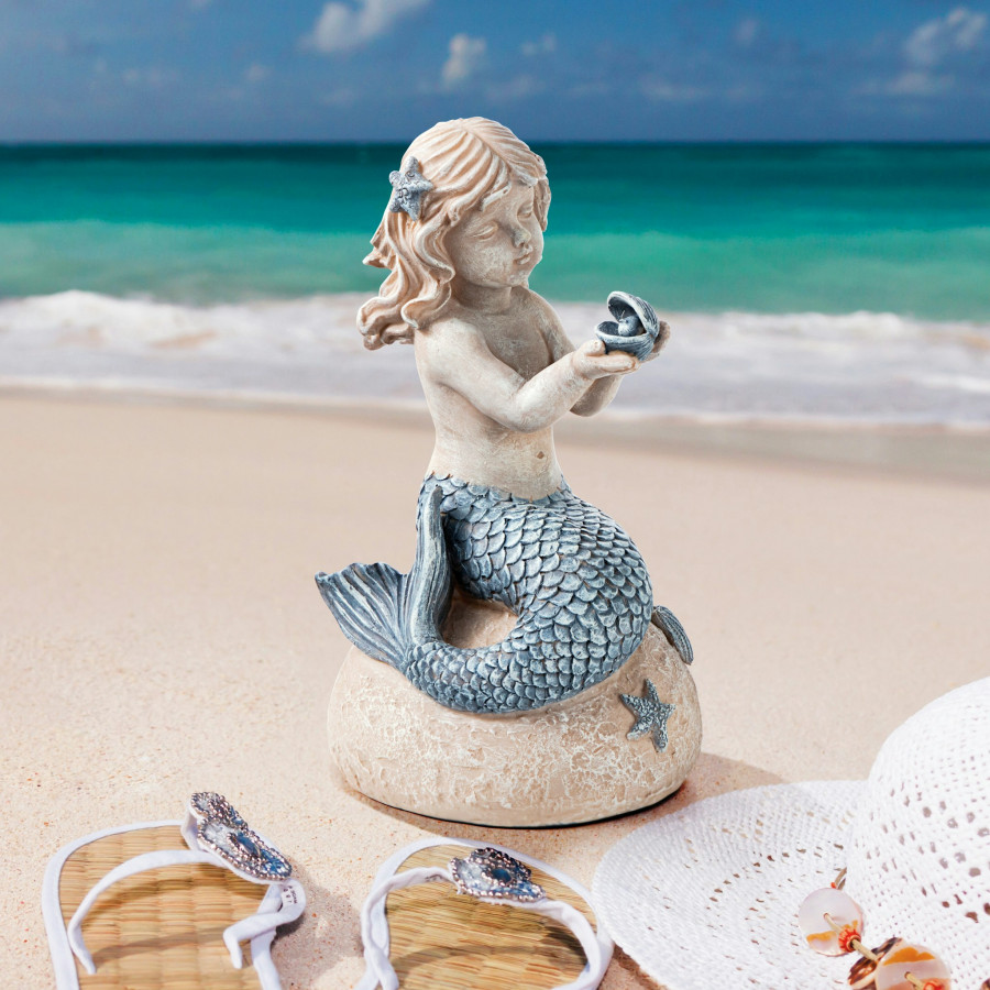 Toscano - Jewels of the Deep Mermaid Girl Statue