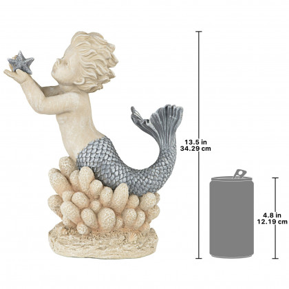Toscano - Gifts from the Sea Merboy with Starfish Statue