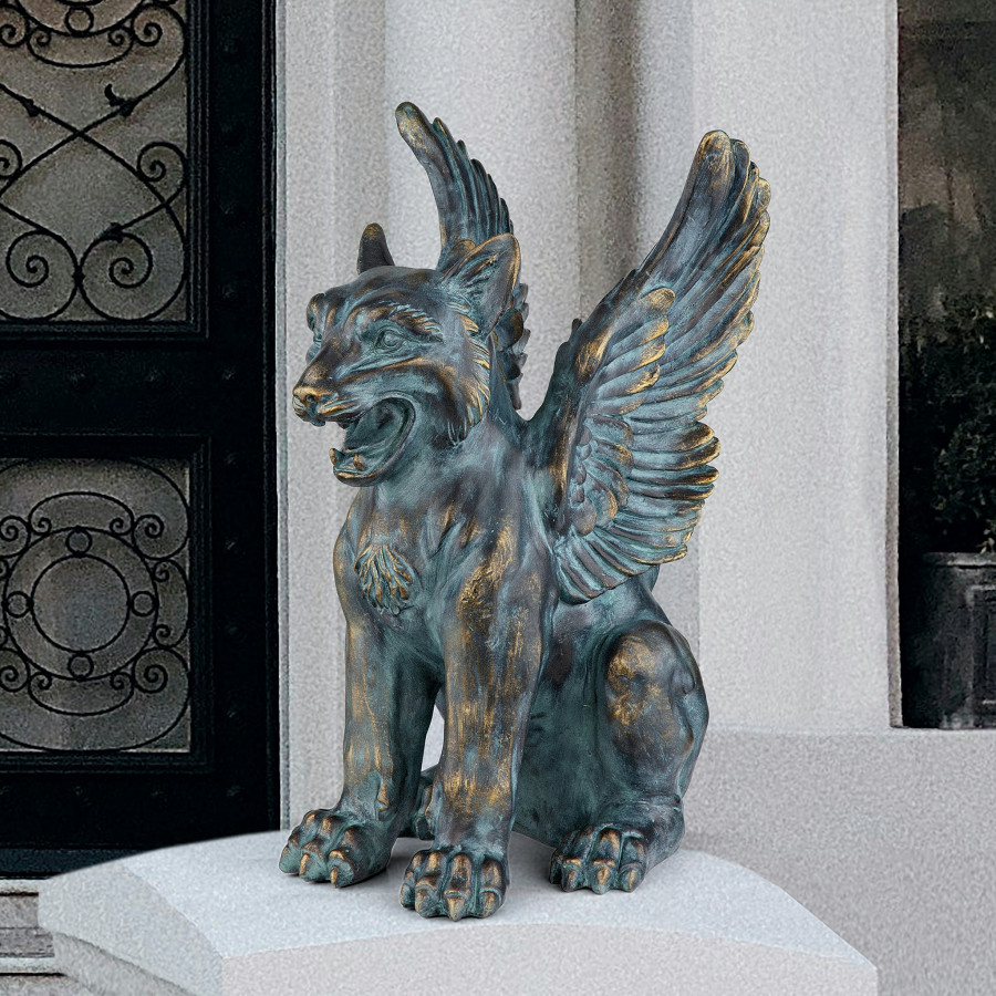 Toscano - Caesar’s Griffin Winged Lion Statue