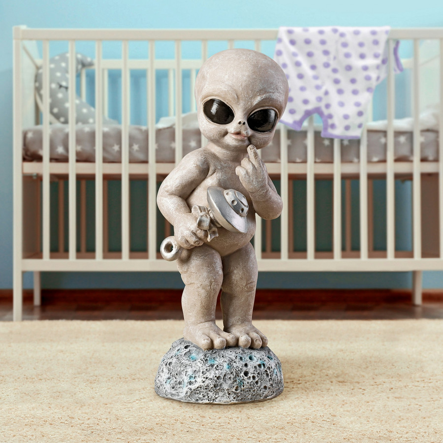 Toscano - Zeta the Toddler GrayRoswellian Baby Alien Statue