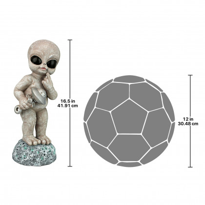 Toscano - Zeta the Toddler GrayRoswellian Baby Alien Statue