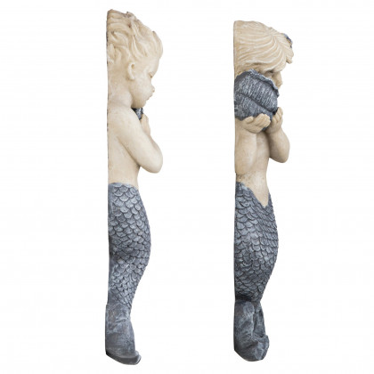 Toscano - Set of 2 Sounds of the Sea Mermaid Wall Sculptures