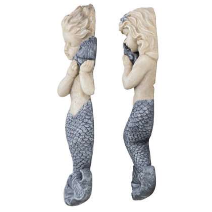 Toscano - Set of 2 Sounds of the Sea Mermaid Wall Sculptures