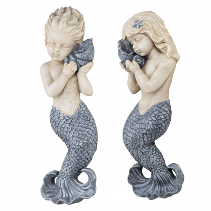Toscano - Set of 2 Sounds of the Sea Mermaid Wall Sculptures