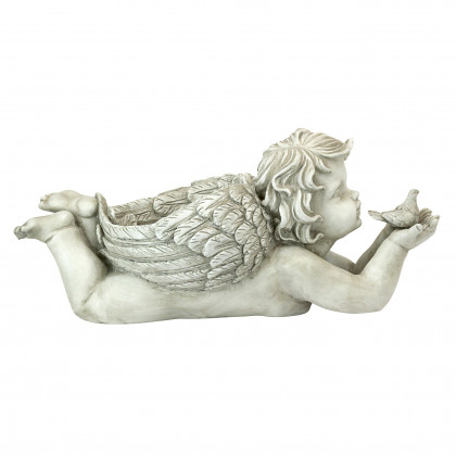 Toscano - God Messenger Cherub with Bird Angel Statue