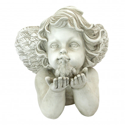 Toscano - God Messenger Cherub with Bird Angel Statue