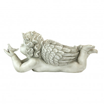 Toscano - God Messenger Cherub with Bird Angel Statue