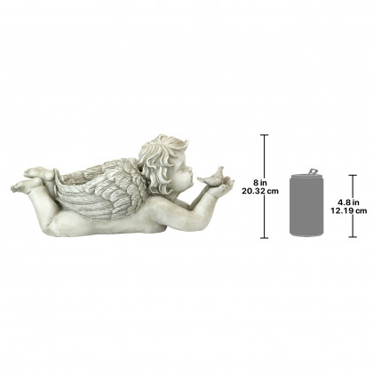 Toscano - God Messenger Cherub with Bird Angel Statue
