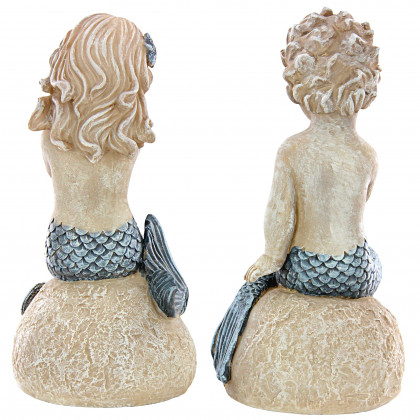 Toscano - Set of 2 Jewels of the Deep Girl and Boy Mermaid Statues