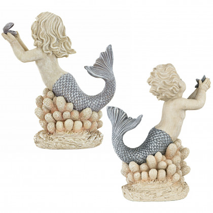 Toscano - Set of 2 Gifts from the Sea Mermaid and Merboy Statues