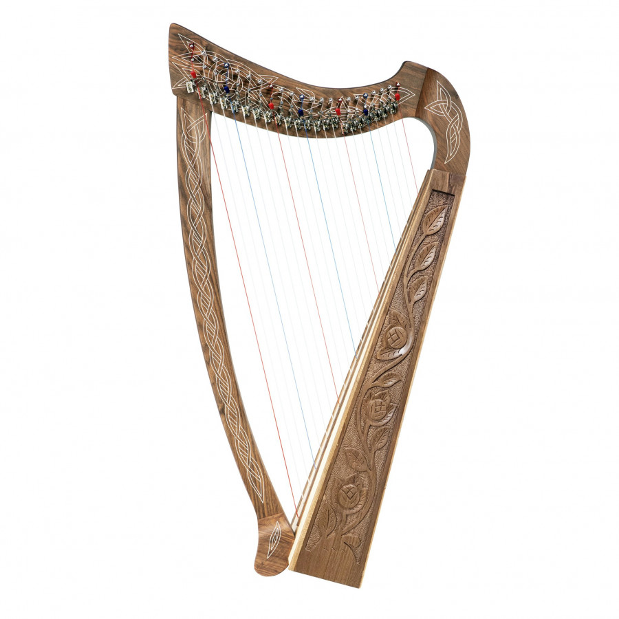 Toscano Celtic 22 String Heather Harp - Walnut