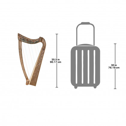 Toscano Celtic 22 String Heather Harp - Walnut