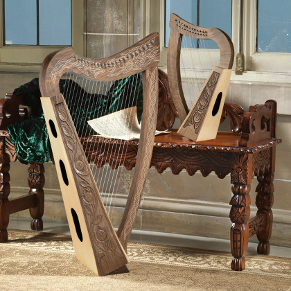 Toscano Celtic 22 String Heather Harp - Walnut
