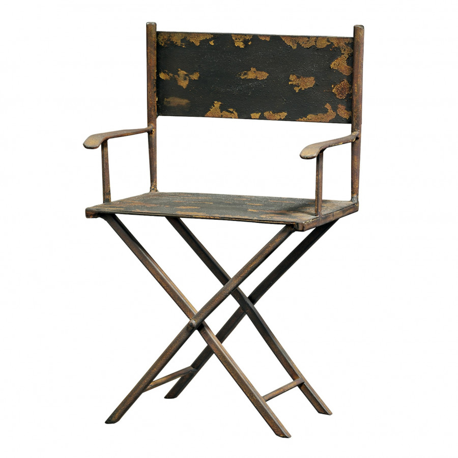 Toscano - Scaled Metal Director Chair Sculpture