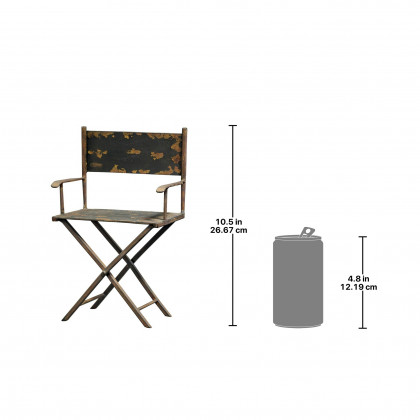 Toscano - Scaled Metal Director Chair Sculpture