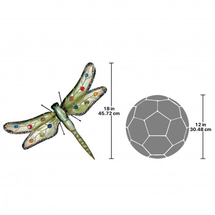 Toscano Oversized Dragonfly Wall Sculpture