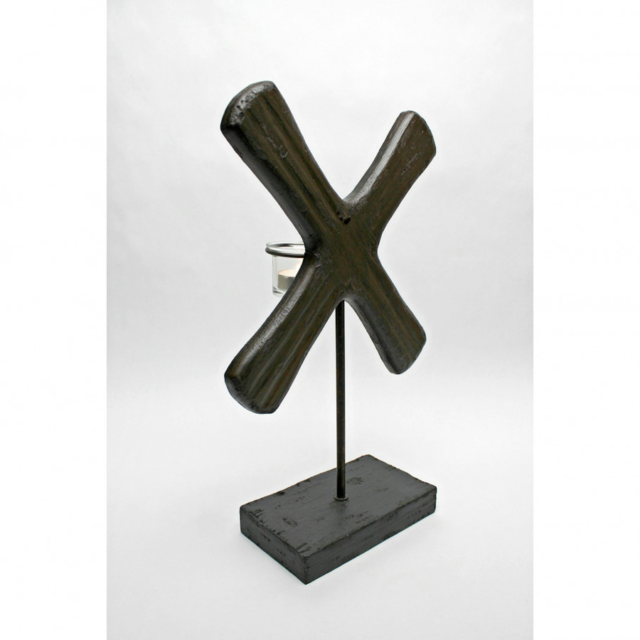 Toscano - X Form Candleholder Sculpture