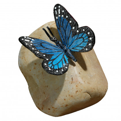 Toscano - Papilio Ulysses Butterfly on Rock Statue
