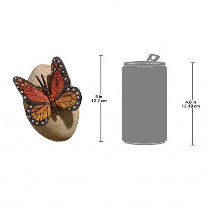 Toscano - Viceroy Monarch Butterfly on Rock Statue