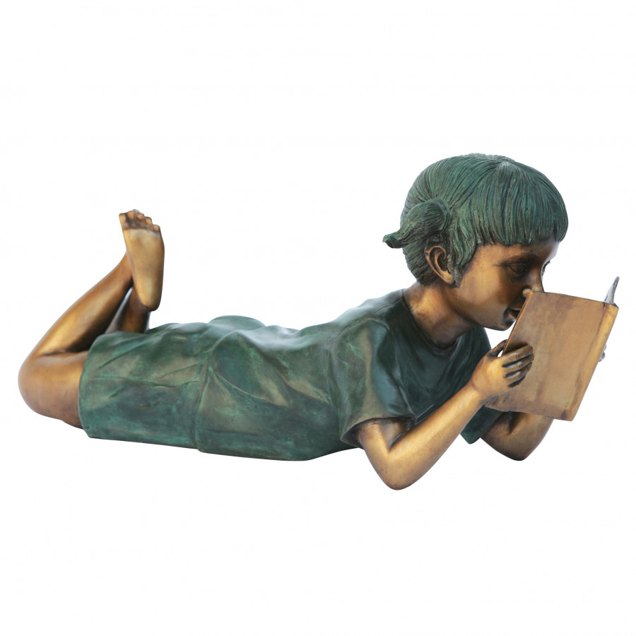 Toscano Bookworm Reader Garden Statue - Girl