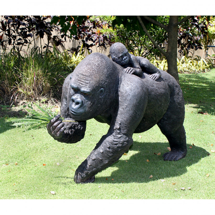 Toscano - The Lowland Gorillas Mother  Child Great Ape Statue
