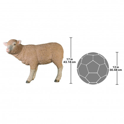 Toscano Merino Ewe Life-Size Lamb Statue - Standing