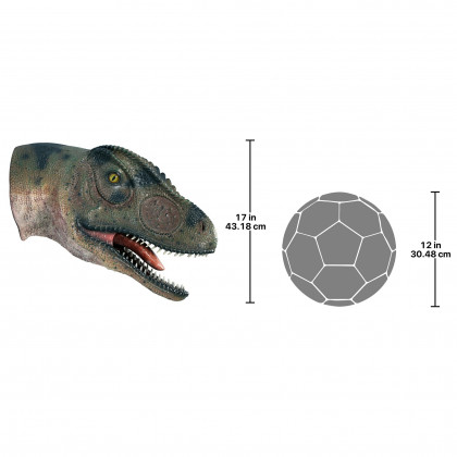 Toscano Giant Allosaurus Dinosaur Wall Trophy - Mouth Open