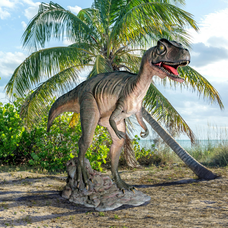 Toscano - Jurassic-Sized Attacking Allosaurus Dinosaur Statue