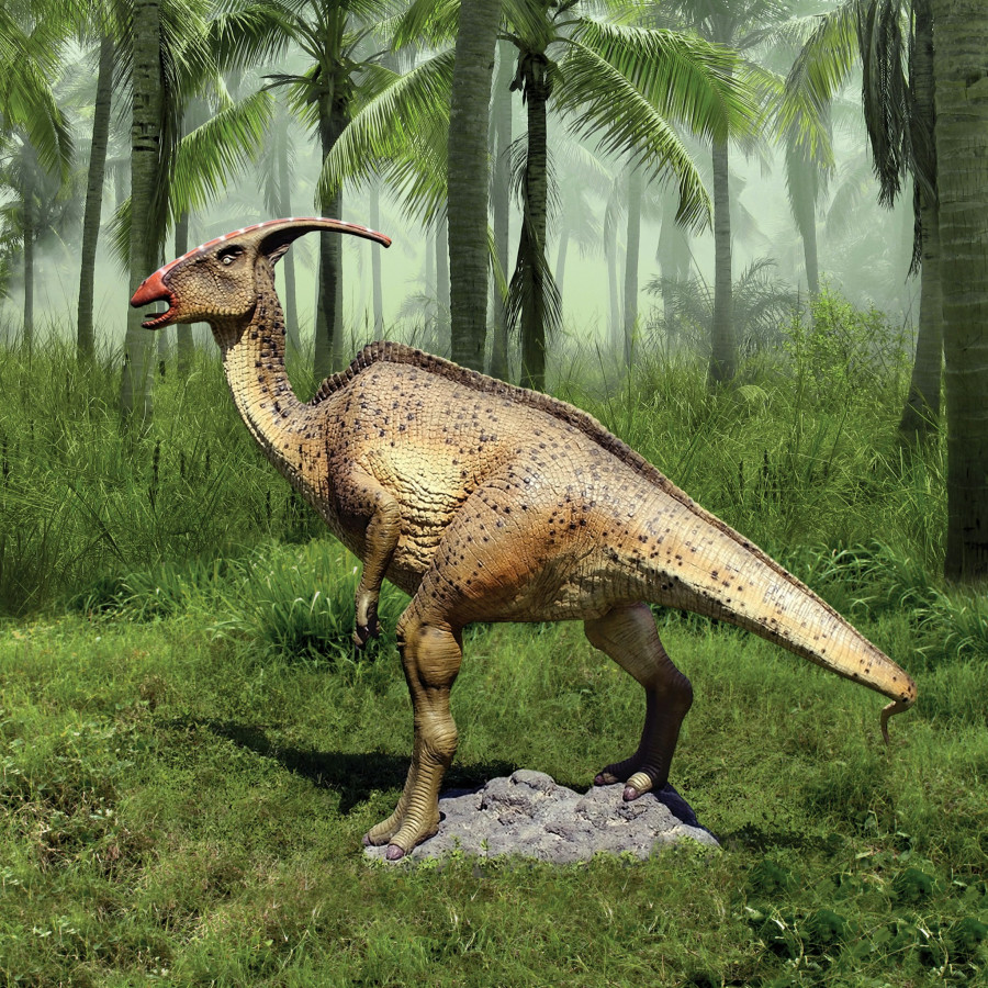 Toscano - Jurassic-Sized Parasaurolophus Dinosaur Statue