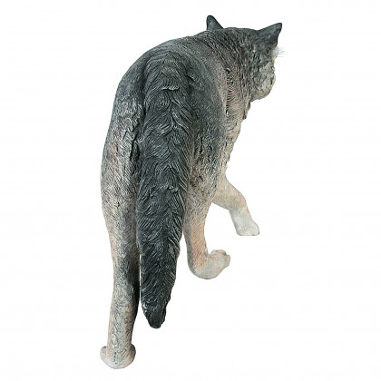 Toscano - Call of the Wild Growling Gray Wolf Statue