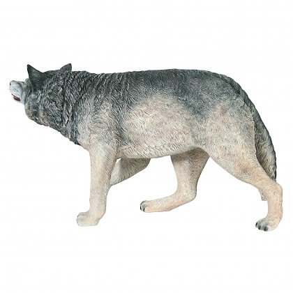 Toscano - Call of the Wild Growling Gray Wolf Statue