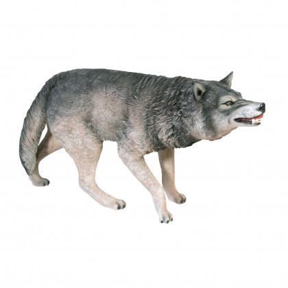 Toscano - Call of the Wild Growling Gray Wolf Statue