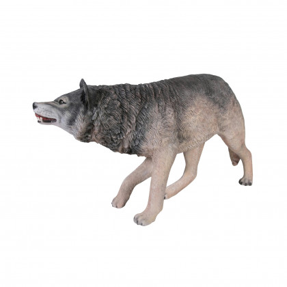 Toscano - Call of the Wild Growling Gray Wolf Statue