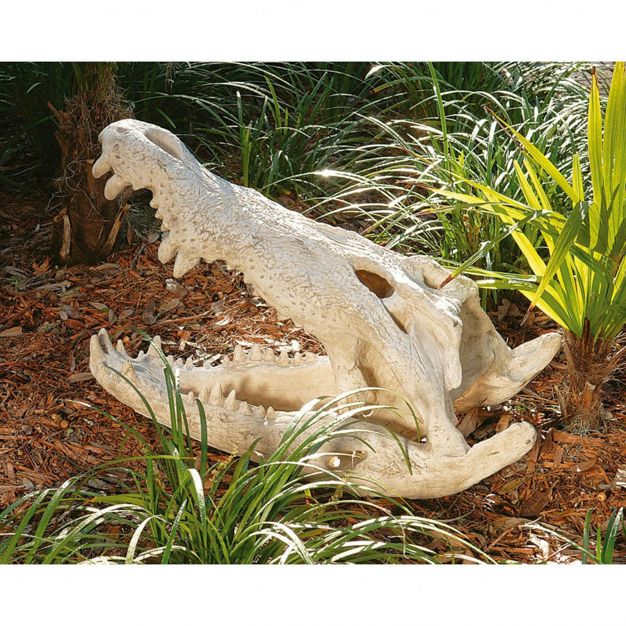 Toscano - Crocodile Skull Sculptural Artifact