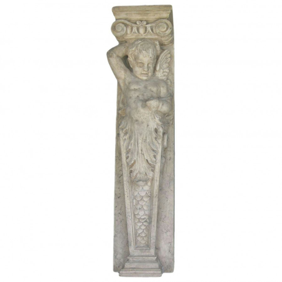Toscano - Fontainebleau Winged Cherub Architectural Pilaster