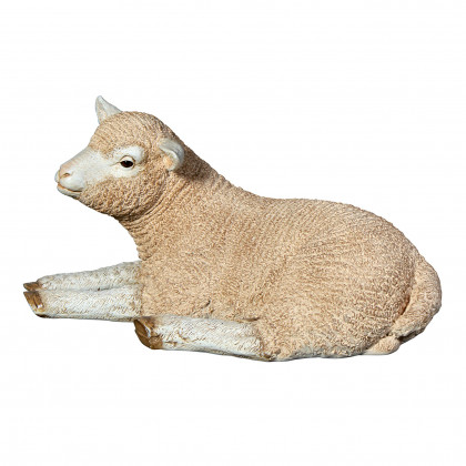 Toscano Merino Ewe Life-Size Lamb Statue - Resting